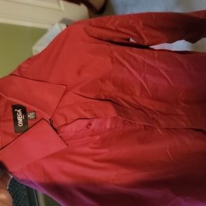 OMEGA Italy, Burgundy Dress Shirt M